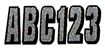 3" Block Letter & Number Kit Silver / Black