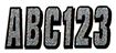 3" Block Letter & Number Kit Silver / Black