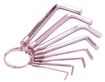 Performance Tool W1113C 8 pc metric hex key wrench set with key ring holder