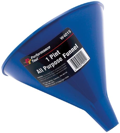 Performance Tool W4015 all-purpose funnel, 1 pint, with extra long neck