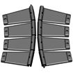 Caliber 13342 Flex-Glides low profile, set of 8