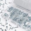 Performance Tool W5220 200 pc hex head self drilling screw assortment in resealable plastic case