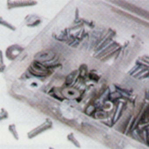 Performance Tool W5222 metric nuts and bolts assortment, 347 piece set in resealable plastic case