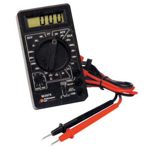 Digital multimeter tester with test leads
