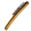 Performance Tool W1152 utility wire brush with steel bristles and 14 in solid wood handle