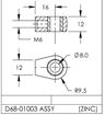 Prop end fittings, Suspa D68-01003