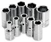 10pc 1/4" Dr 6pt Sae Socket Set