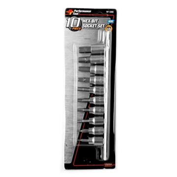 10pc Met Hex Bit Socket Set