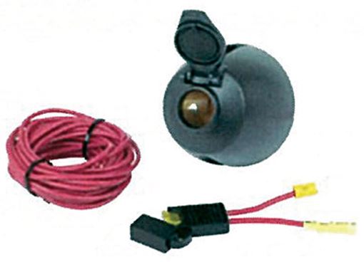 12v Power Socket W/17' Power Wire