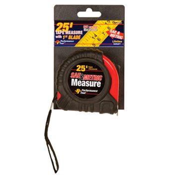 25' X 1" Sae/Met Tape Measure