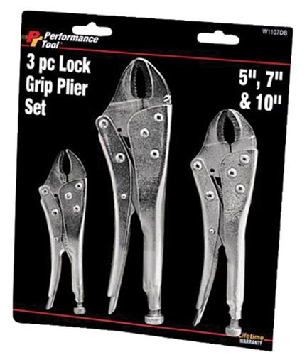 3pc Lock Grip Pliers Set