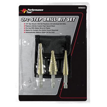 3pc Step Drill Set