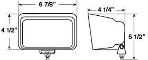 4" X 6" Halogen Rubber Tractorlight