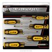 Performance Tool W1703 Screwdriver Set, 6 pc, Phillips and Slotted