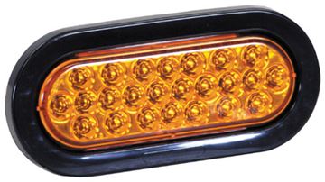 6-1/2" Oval Amber Strobe Light