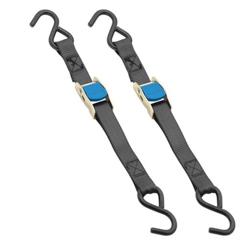 Cequent Cambuckle Tie Down W/Hooks - (Bow) 1" X 36" Zinc (2-Pack)