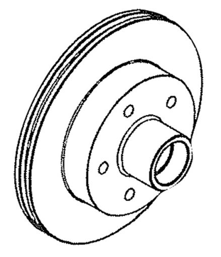 Disc Brake Rotor 5 On 4-1/2
