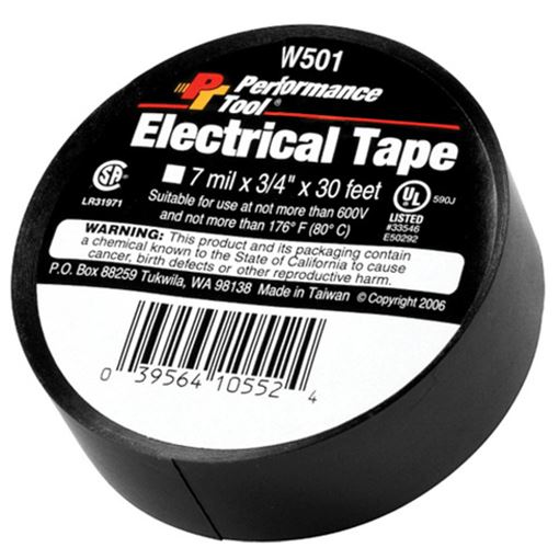 Electrical Tape 7 mil by 3/4 inch, 30 ft roll |  Performance Tool W501