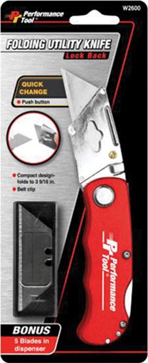 Folding Lb Utility Knife - Red