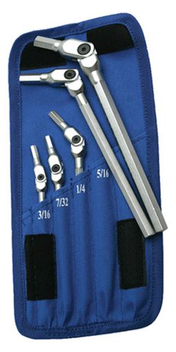 Hex-Pro Sae Pivot Head Hex Wrench Set, 5 Pc