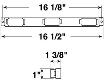 Id Light Bar 3 Lites Red