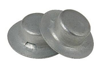 Metal Zinc Plated Push On Caps - 1/2 inch