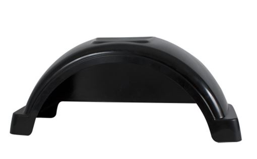 Fulton 008553 one piece black plastic trailer fender for 13 in tire