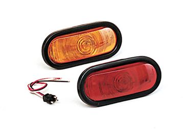 Sealed Taillight 6" Oval Red