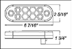 Oval Sealed Flush Mount Led Taillight (Super Diodes)