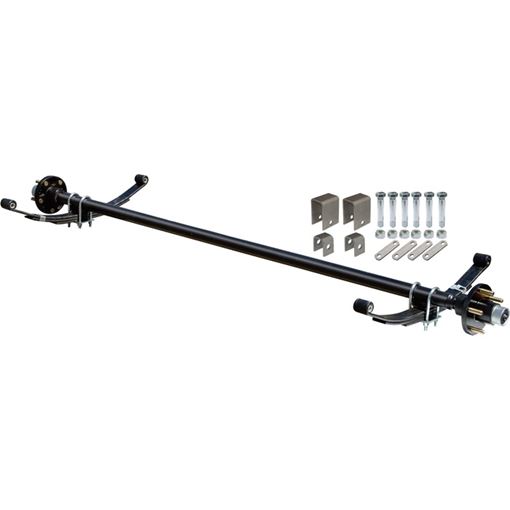 Complete Axle Kit, 2000 Lb., 67 in. Hubface, 55 in. Spring Center, 5 Stud Pattern, 4.5 in. Hubs