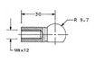 Gas Prop Steel End Fitting, 13mm, M6, Suspa GPES9700017