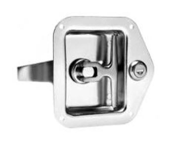 Eberhard Stainless Steel Latch with Cylinder and Key