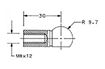 Gas Prop Steel End Fitting, 13mm, M8, Suspa GPES6800524