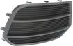 Audi Passenger Side Bumper Grille-Textured Black, Plastic, Replacement RA01550005