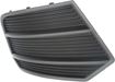 Audi Passenger Side Bumper Grille-Textured Black, Plastic, Replacement RA01550005