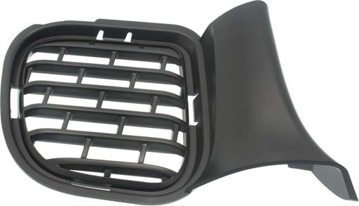 Dodge Passenger Side Bumper Grille-Textured Black, Plastic, Replacement RD01550001