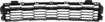 Bumper Grille Replacement Bumper Grille-Chrome Shell w/ Black Insert, Plastic, Replacement REPC015336Q