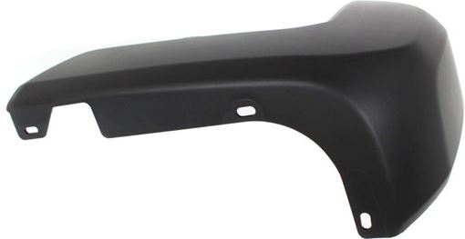 Toyota Rear, Passenger Side Bumper End End-Painted Black, Plastic, Replacement REPT761143Q