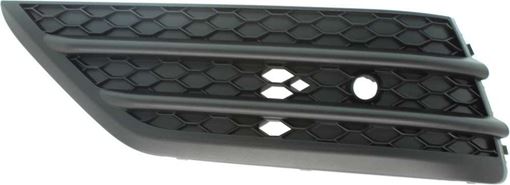 Bumper Grille, Pilot 16-18 Front Bumper Grille Lh, Outer, Textured Black, W/ Parking Aid Snsr Holes, Replacement RH01550002