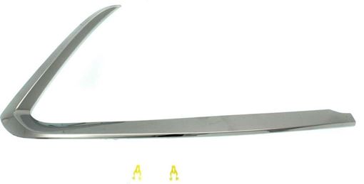 Mazda Front, Passenger Side Bumper Trim-Chrome, Plastic, Replacement RM01610015