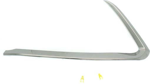 Mazda Front, Driver Side Bumper Trim-Chrome, Plastic, Replacement RM01610016