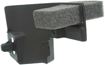 Toyota Front, Driver Side Bumper Filler-Black, Replacement RT04050002