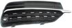 Volvo Passenger Side Bumper Grille-Textured Black Shell w/ Chrome Insert, Plastic, Replacement RV01550005