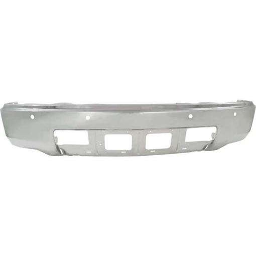 Bumper, Silverado 1500 14-15 Front Bumper, Chrome, W/ Impact Bar Skid Plate, W/ Pas Holes, W/O Fl Holes, Replacement REPC010139