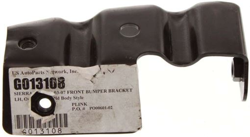GMC Front, Driver Side Bumper Bracket-Steel, Replacement G013108
