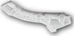 Mazda Front, Passenger Side Bumper Bracket-Plastic, Replacement M014903