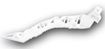 Mazda Rear, Driver Side Bumper Bracketr Bracket-Steel, Replacement REPM762704