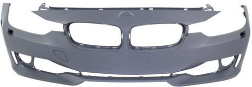 Bumper Cover, 3-Series 12-15 Front Bumper Cover, Prmd, W/O M Sport Line, Std Type, W/ Hlw Holes, W/O Pdc Holes, Sdn/Wgn, Replacement REPB010366P