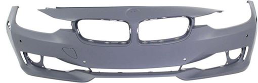 Bumper Cover, 3-Series 12-15 Front Bumper Cover, Prmd, W/O M Sport Line, Std Type, W/O Hlw Holes/Ipas, W/ Pdc Holes/Cam, Sdn/Wgn, Replacement REPB010371P
