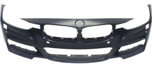 Bumper Cover, 3-Series 13-18 Front Bumper Cover, Prmd, W/ M Sport Line, W/ Hlw/Pdc Snsr Holes/Ipas, W/O Cam, Sdn/Wgn, Replacement REPB010392P